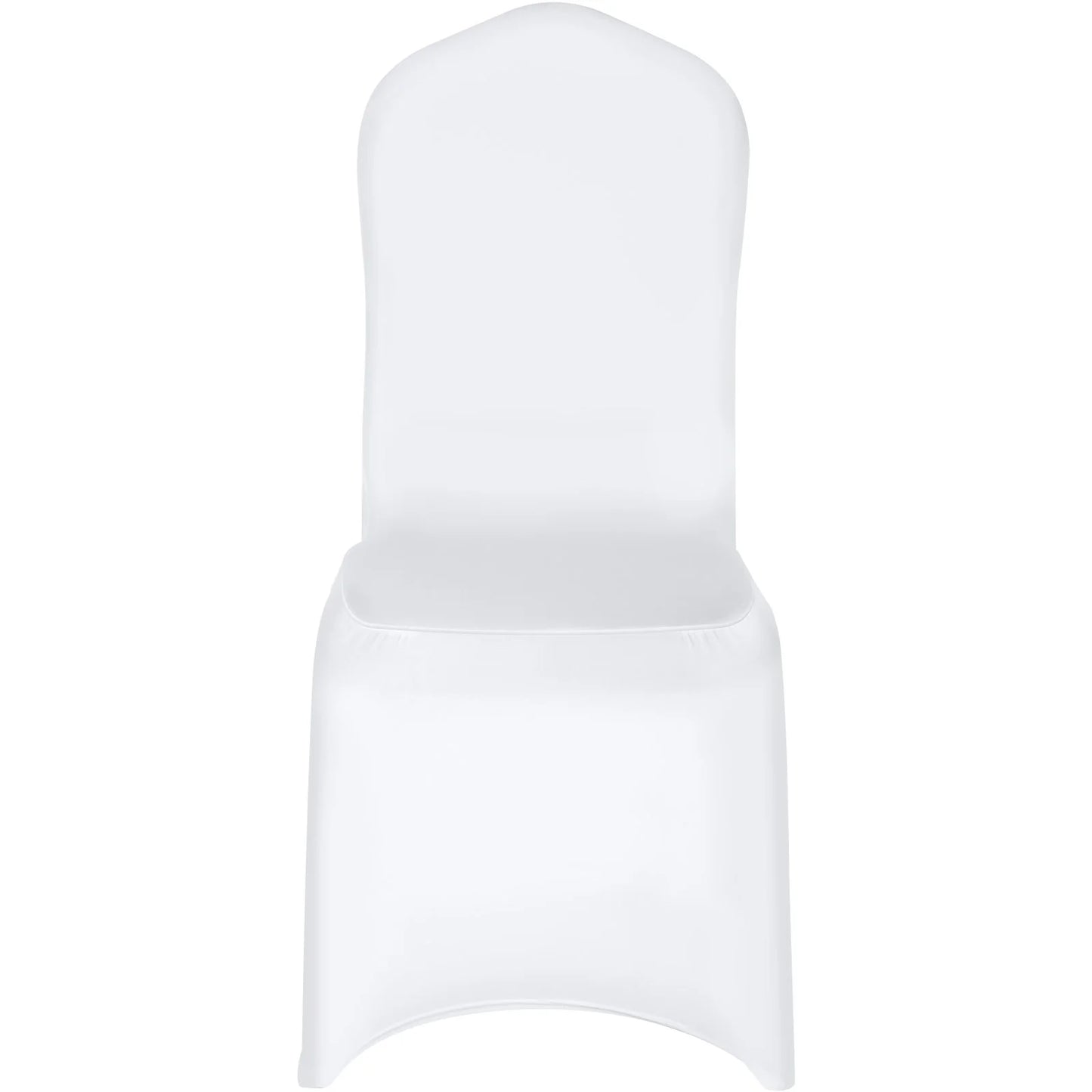 VEVOR 100 Pcs White Chair Covers Polyester Spandex Chair Cover Stretch Slipcovers for Wedding Party Dining Banquet Flat-Front Chair Covers