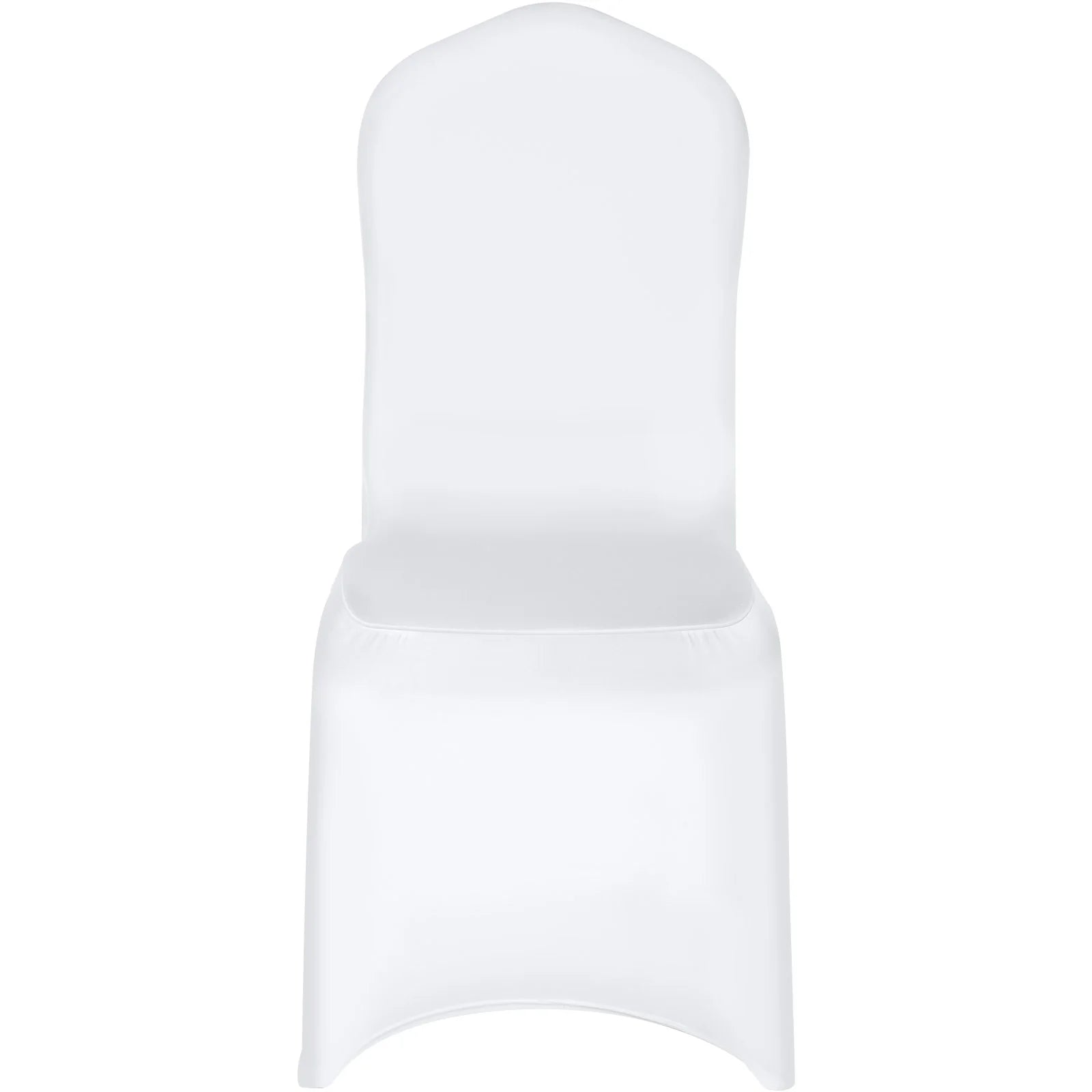 VEVOR 100 Pcs White Chair Covers Polyester Spandex Chair Cover Stretch Slipcovers for Wedding Party Dining Banquet Flat-Front Chair Covers