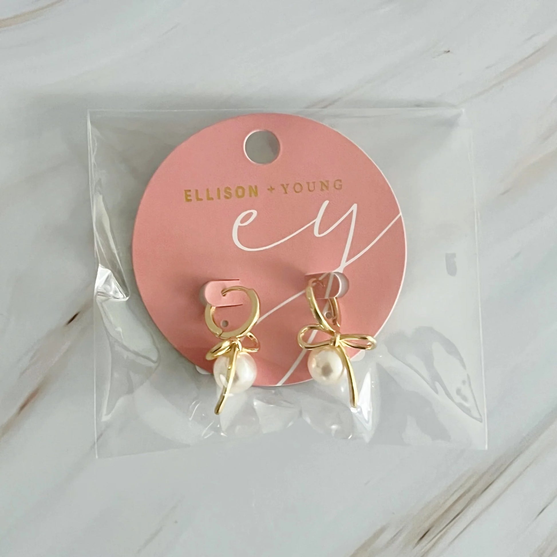 Bowed with Pearl Drop Earrings