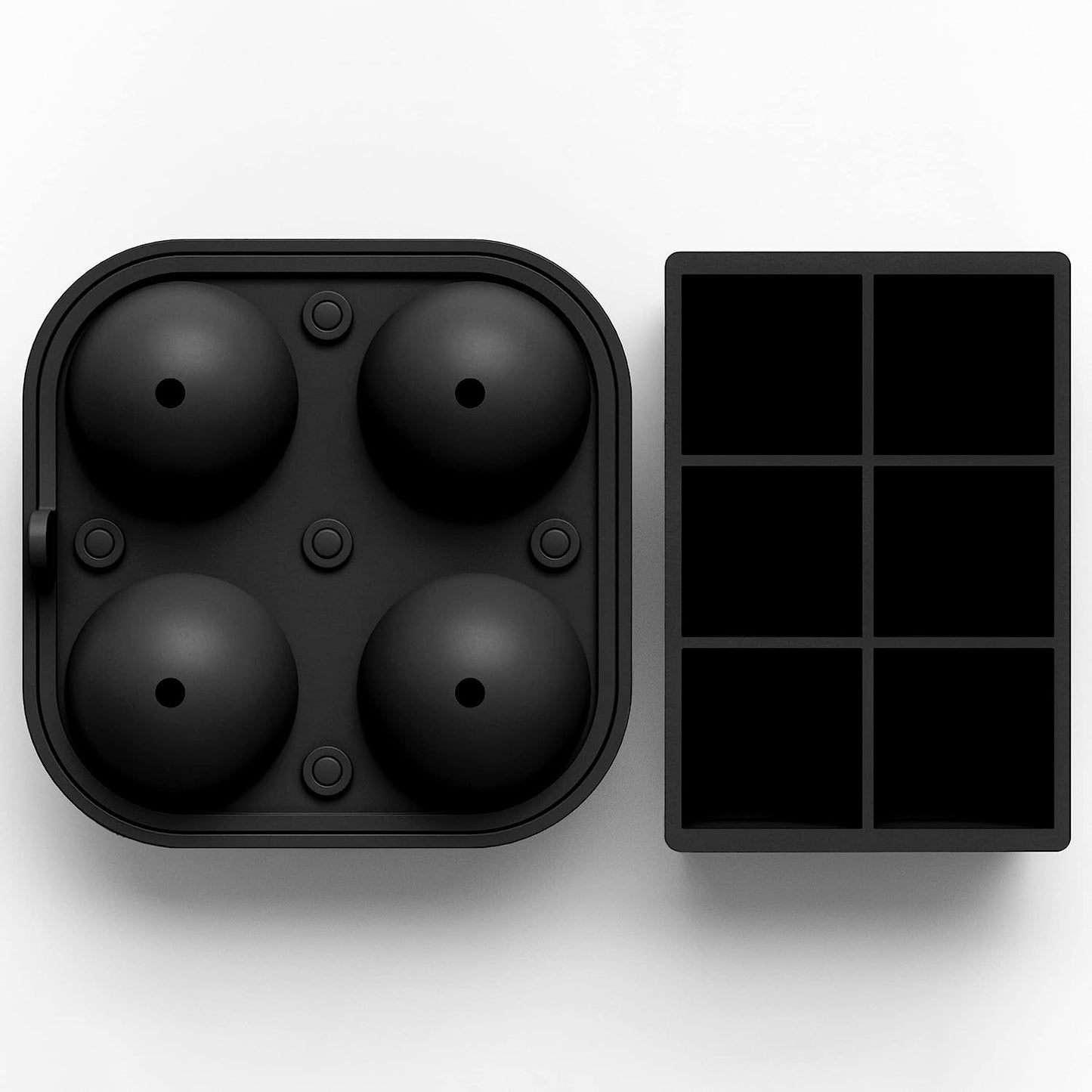 Ultimate Silicone Ball Ice Cube Tray - Perfect for Whiskey Lovers, Slow-Melting Molds for Elevated Cocktails, Easy Release, 100% No-Plastic Design - Ideal Gift Choice!