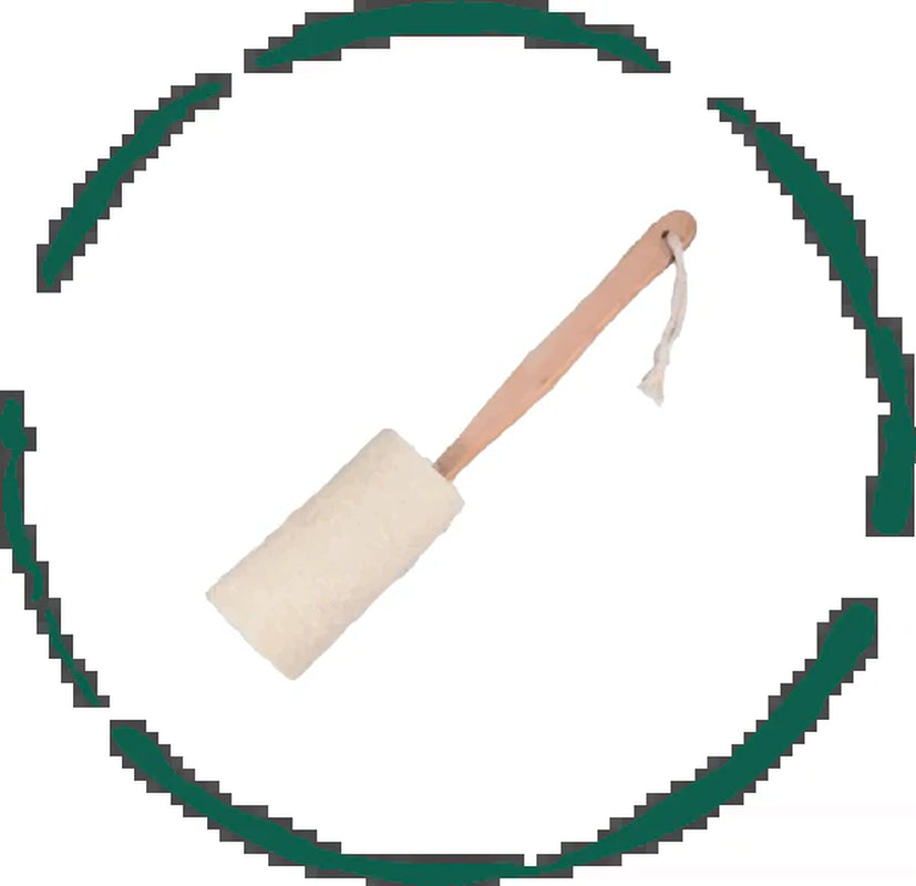 Natural Loofah Bath Brush W/Long Handle.