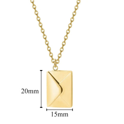 Envelope Necklace with Message - Message Necklace