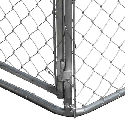 10’ X 10’ Outdoor Dog Kennel Playpen W/Cover, Outdoor Dog Runner, Pet Exercise House, Lockable Gate, 6’ Chain-Link Fence, TMG-DCP1010