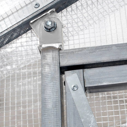 8’ X 13’ Greenhouse Grow Tent W/20 Mil Ripstop Leno Mesh PVC Cover, Galvanized Steel Frame, Roll-Up Windows, TMG-GH813