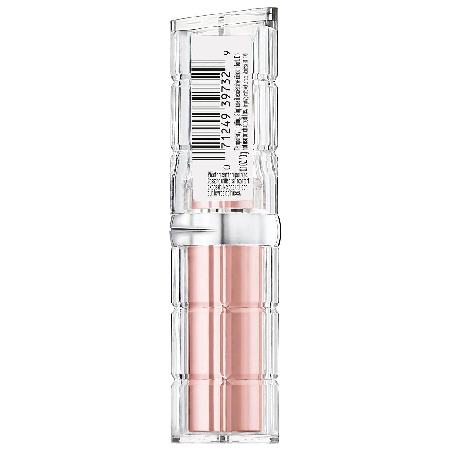 L'Oreal Paris Makeup Colour Riche Plump and Shine Lipstick, for Glossy, Radiant, Visibly Fuller Lips with an All-Day Moisturized Feel, 103 Lychee Plump, 0.1 Oz.