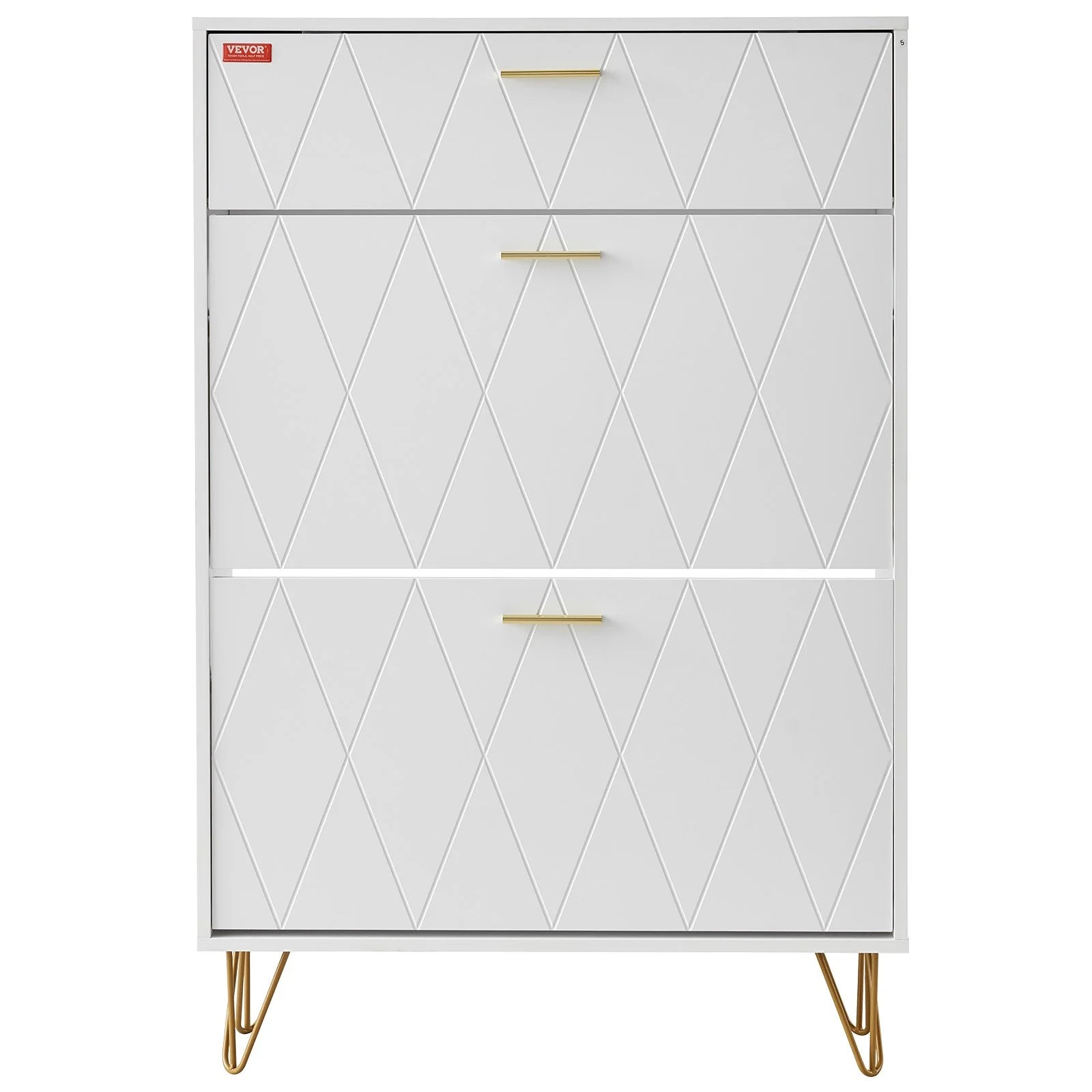 VEVOR Shoe Cabinet with 3 Flip Drawers, Shoe Storage Cabinet for Entryway, Free Standing Shoe Storage Organizer for Heels, Boots, Slippers in Hallway, Living Room