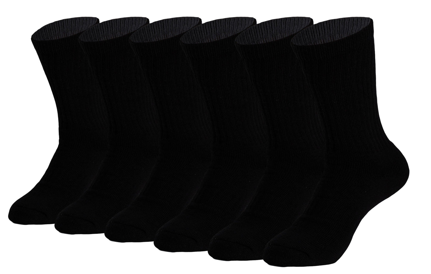 Men’S Cotton Crew Socks – 6 Pairs, Cushioned Sole, Breathable & Moisture-Wicking Athletic Sport Socks