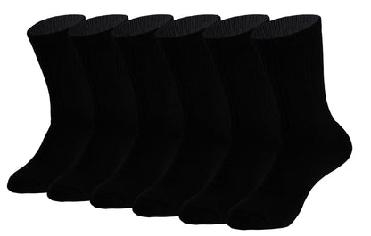 Men’S Cotton Crew Socks – 6 Pairs, Cushioned Sole, Breathable & Moisture-Wicking Athletic Sport Socks