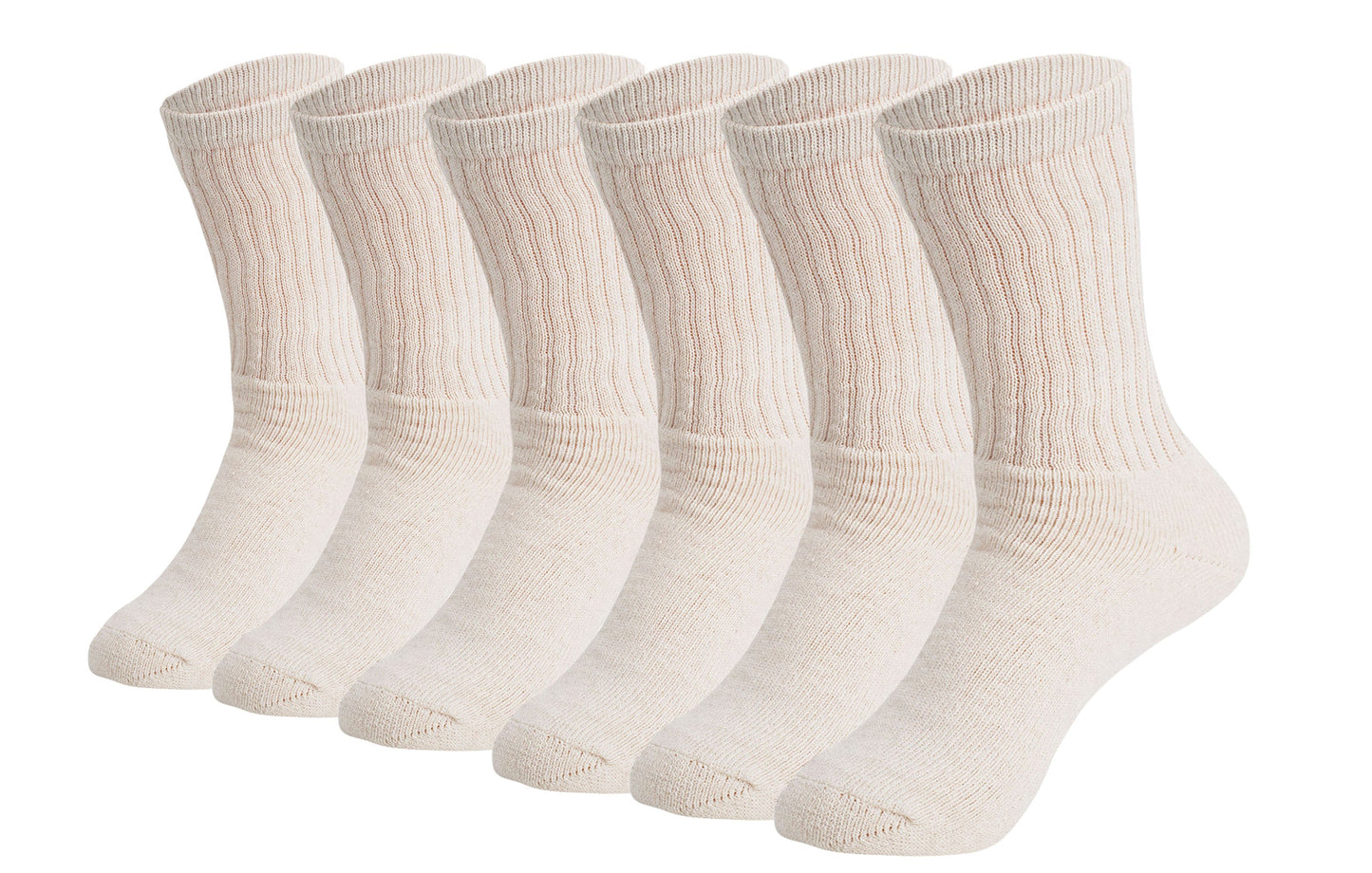 Men’S Cotton Crew Socks – 6 Pairs, Cushioned Sole, Breathable & Moisture-Wicking Athletic Sport Socks