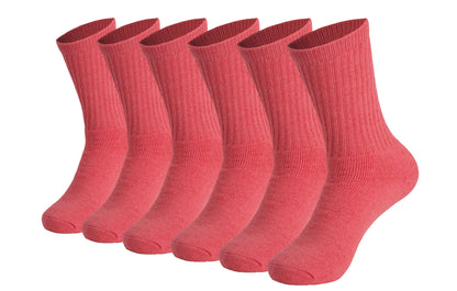 Men’S Cotton Crew Socks – 6 Pairs, Cushioned Sole, Breathable & Moisture-Wicking Athletic Sport Socks