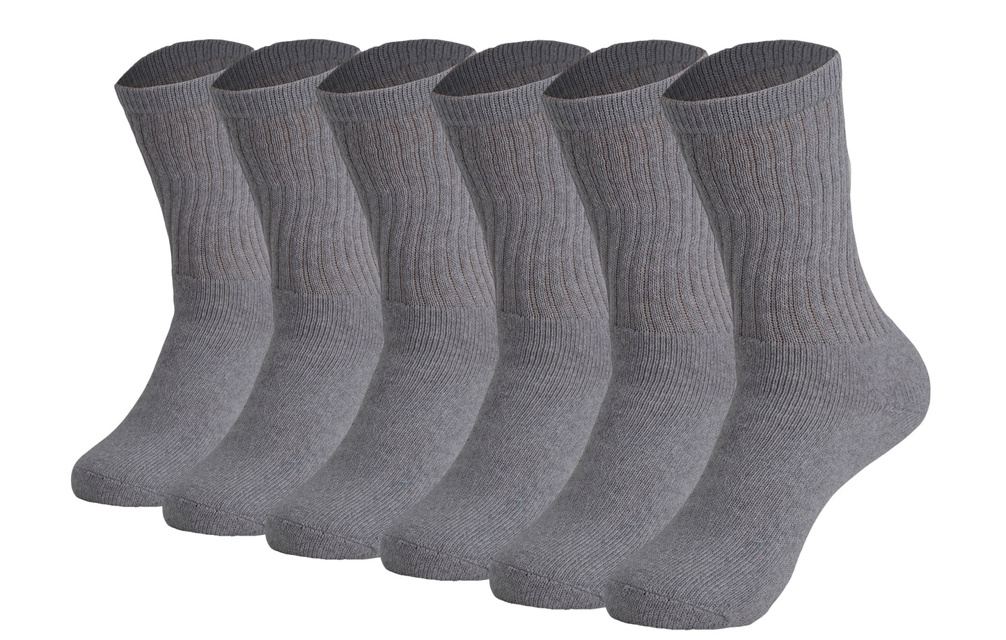Men’S Cotton Crew Socks – 6 Pairs, Cushioned Sole, Breathable & Moisture-Wicking Athletic Sport Socks