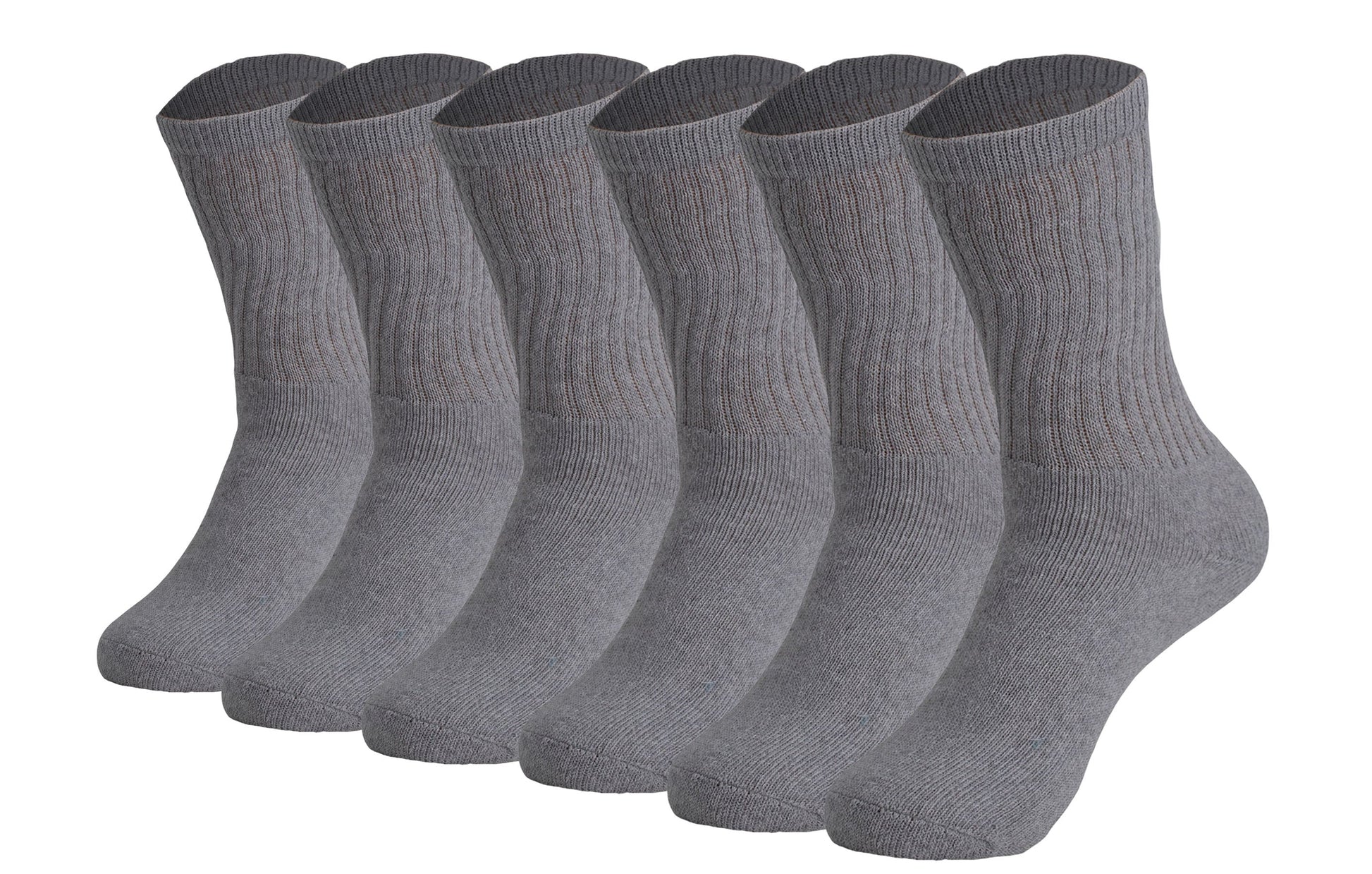 Men’S Cotton Crew Socks – 6 Pairs, Cushioned Sole, Breathable & Moisture-Wicking Athletic Sport Socks