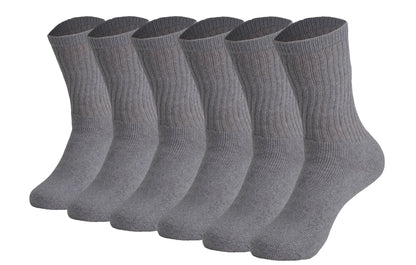 Men’S Cotton Crew Socks – 6 Pairs, Cushioned Sole, Breathable & Moisture-Wicking Athletic Sport Socks