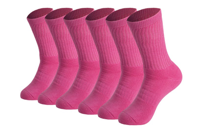 Men’S Cotton Crew Socks – 6 Pairs, Cushioned Sole, Breathable & Moisture-Wicking Athletic Sport Socks