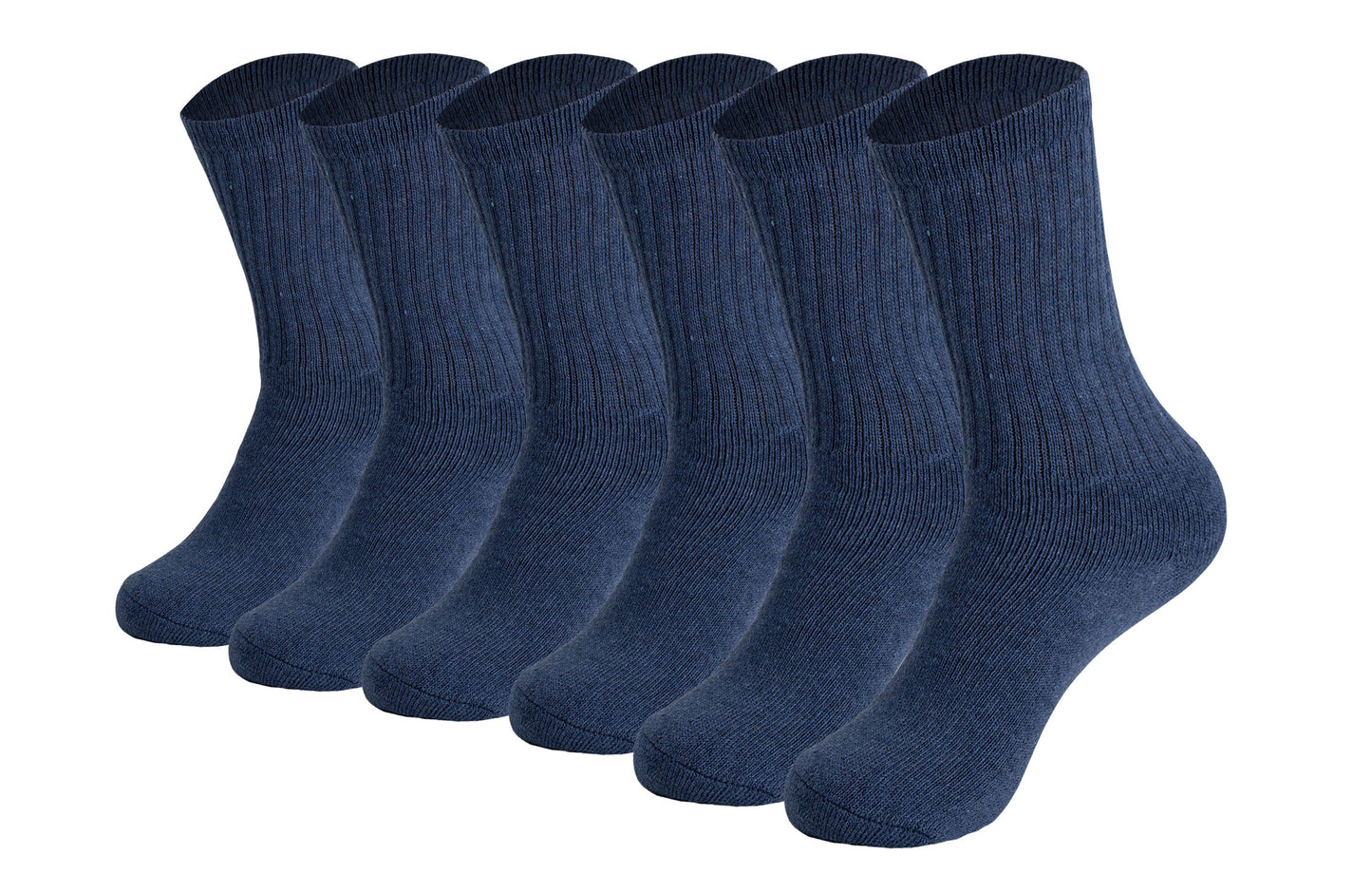Men’S Cotton Crew Socks – 6 Pairs, Cushioned Sole, Breathable & Moisture-Wicking Athletic Sport Socks