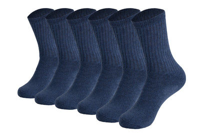 Men’S Cotton Crew Socks – 6 Pairs, Cushioned Sole, Breathable & Moisture-Wicking Athletic Sport Socks