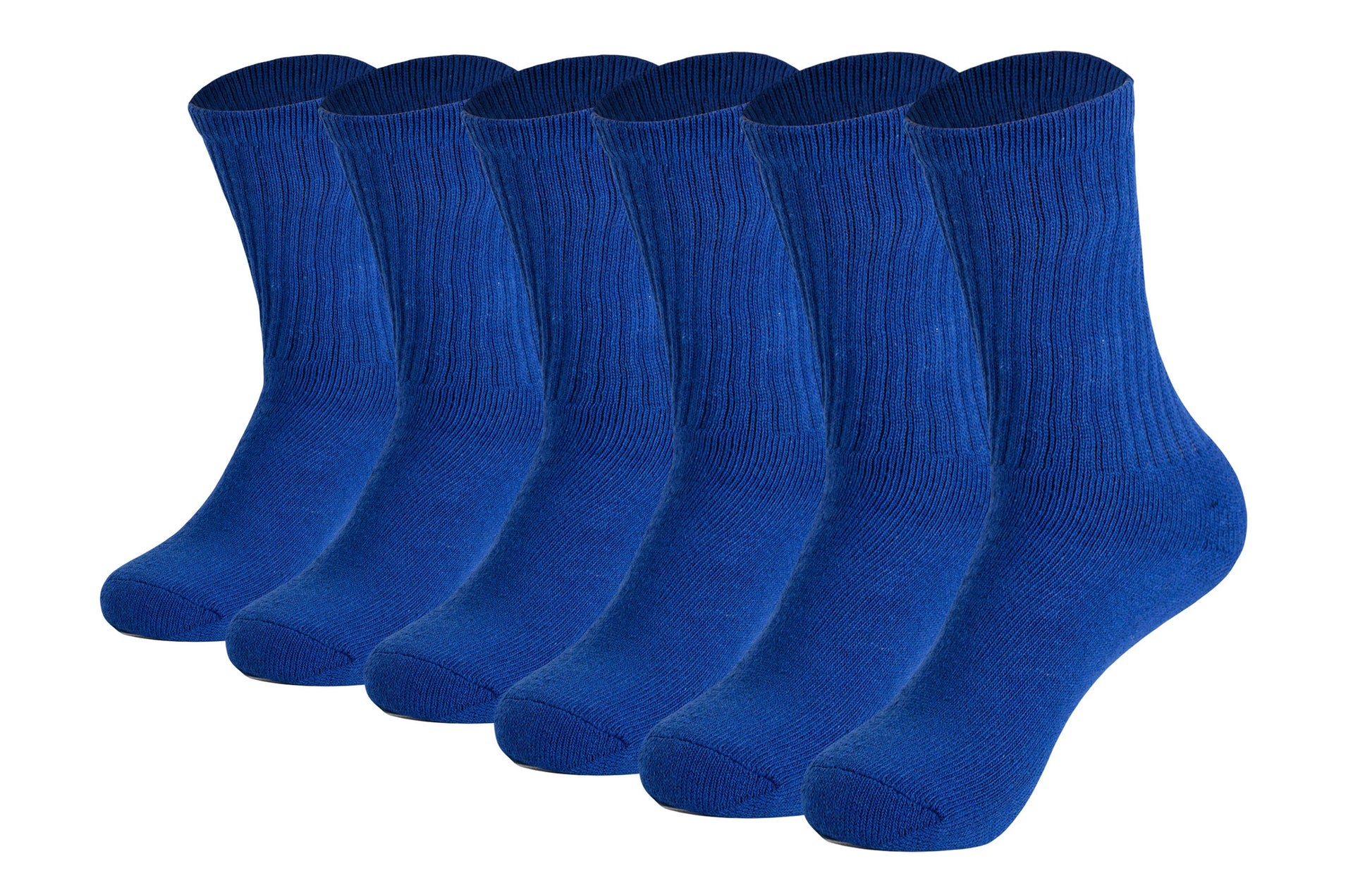 Men’S Cotton Crew Socks – 6 Pairs, Cushioned Sole, Breathable & Moisture-Wicking Athletic Sport Socks