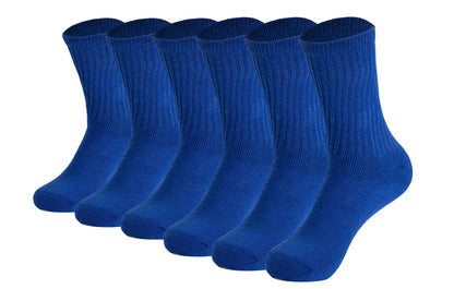 Men’S Cotton Crew Socks – 6 Pairs, Cushioned Sole, Breathable & Moisture-Wicking Athletic Sport Socks