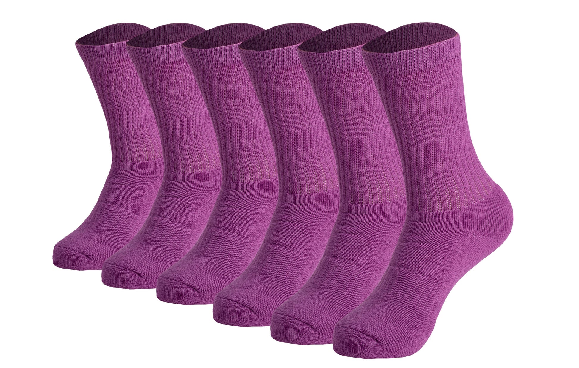Men’S Cotton Crew Socks – 6 Pairs, Cushioned Sole, Breathable & Moisture-Wicking Athletic Sport Socks