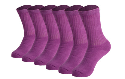 Men’S Cotton Crew Socks – 6 Pairs, Cushioned Sole, Breathable & Moisture-Wicking Athletic Sport Socks