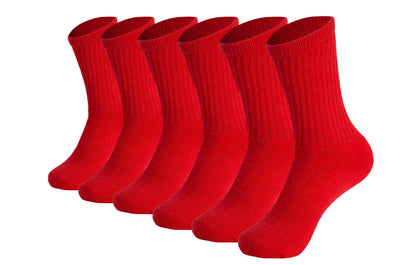 Men’S Cotton Crew Socks – 6 Pairs, Cushioned Sole, Breathable & Moisture-Wicking Athletic Sport Socks