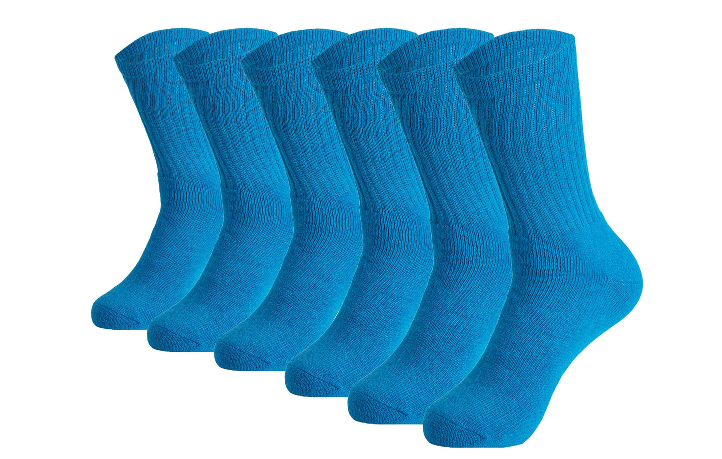Men’S Cotton Crew Socks – 6 Pairs, Cushioned Sole, Breathable & Moisture-Wicking Athletic Sport Socks