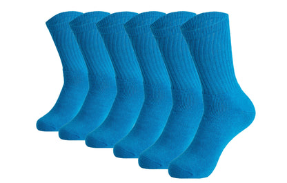Men’S Cotton Crew Socks – 6 Pairs, Cushioned Sole, Breathable & Moisture-Wicking Athletic Sport Socks