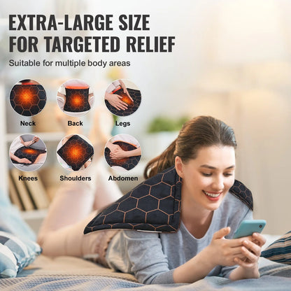 VEVOR Weighted Heating Pad with Far Infrared Therapy 12 X 24 in for Pain Relief