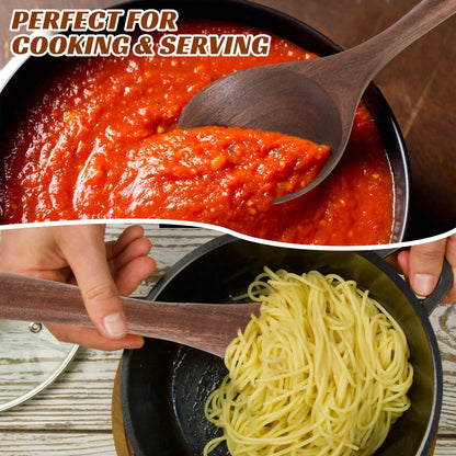 Set of 9 Premium Wooden Cooking Spoons and Utensils - Ideal for Your Kitchen!