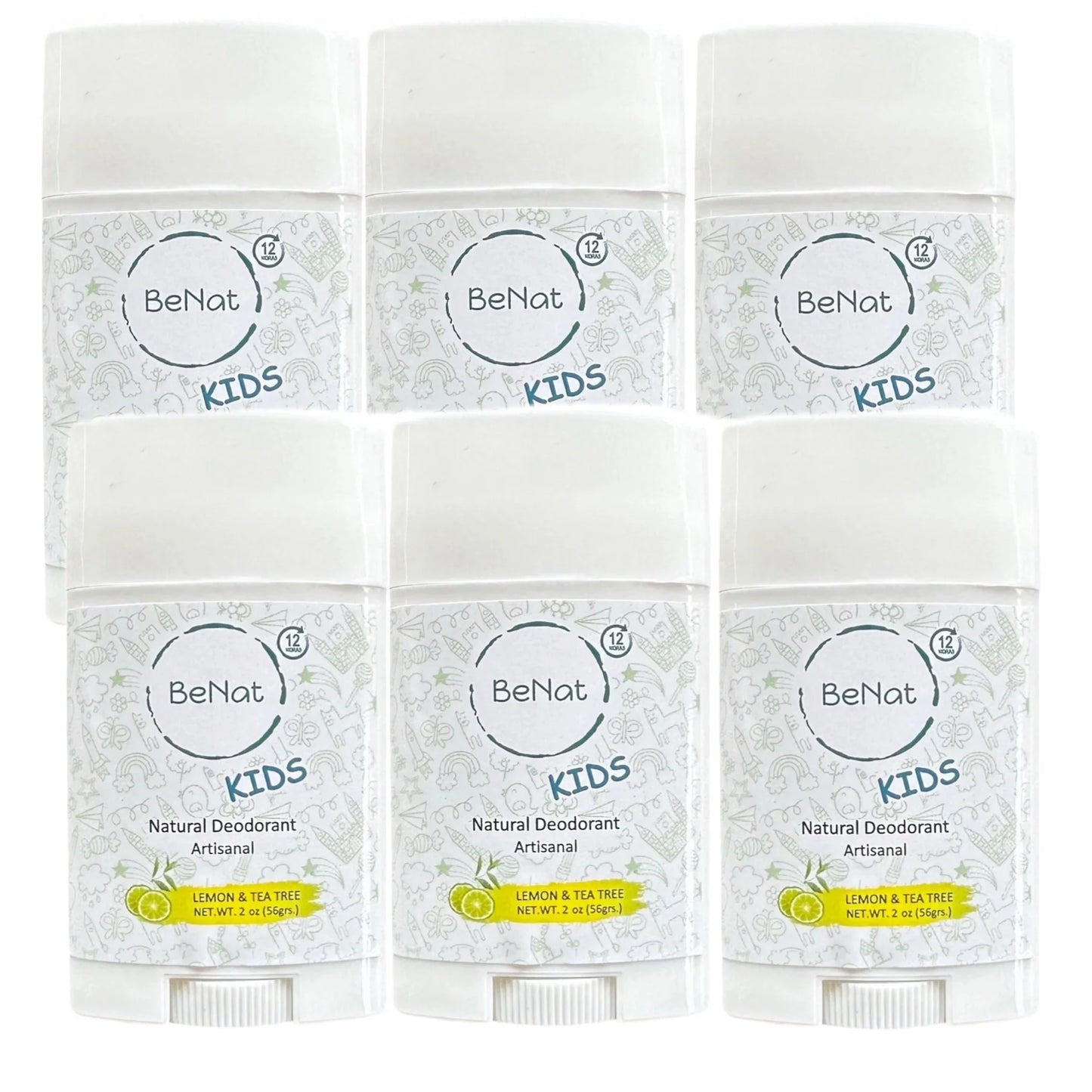 2-Pack All-Natural Deodorants for Kids & Teens
