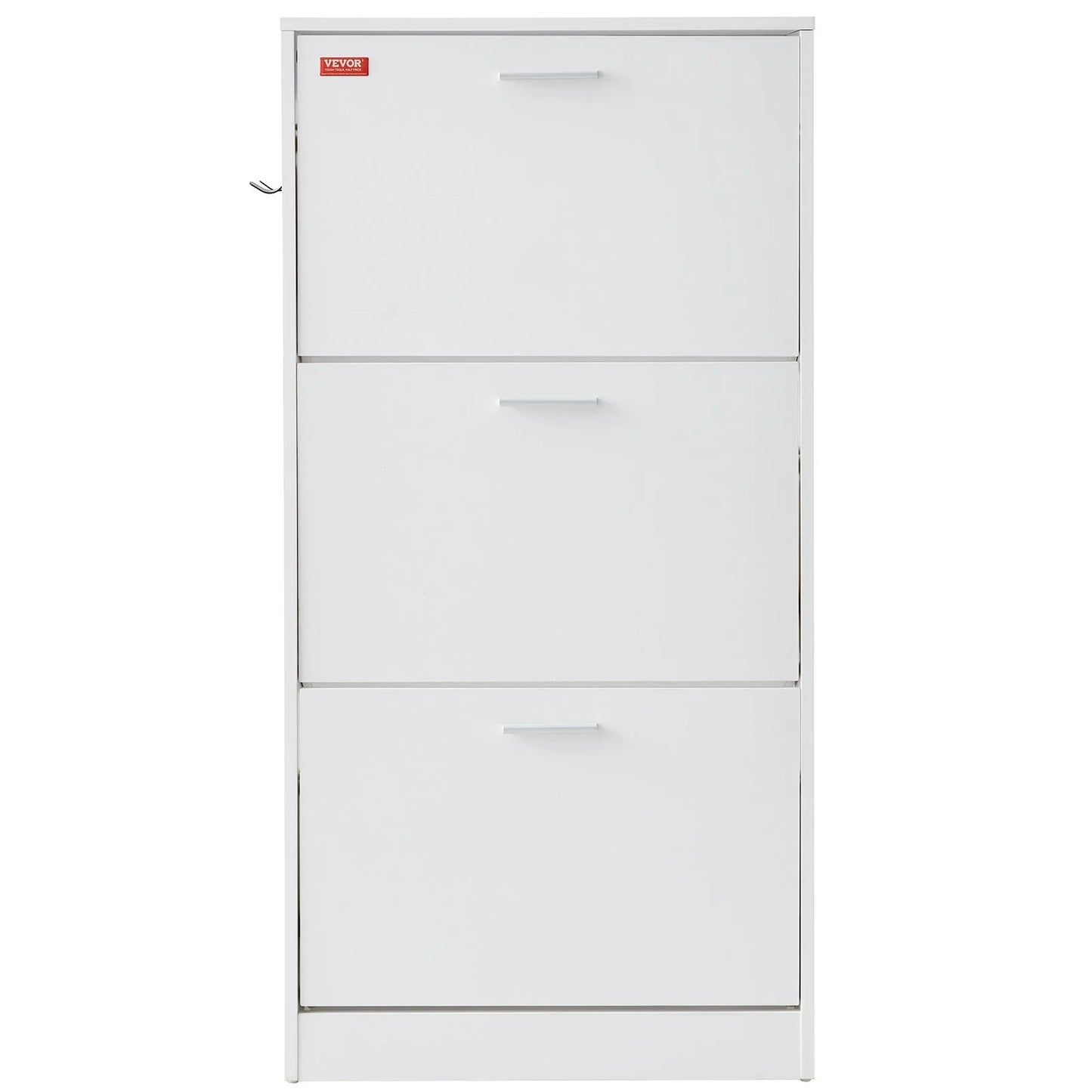 VEVOR Shoe Cabinet with 3 Flip Drawers, Shoe Storage Cabinet for Entryway, Free Standing Shoe Storage Organizer with Side Hooks for Heels, Boots, Slippers in Hallway, Living Room