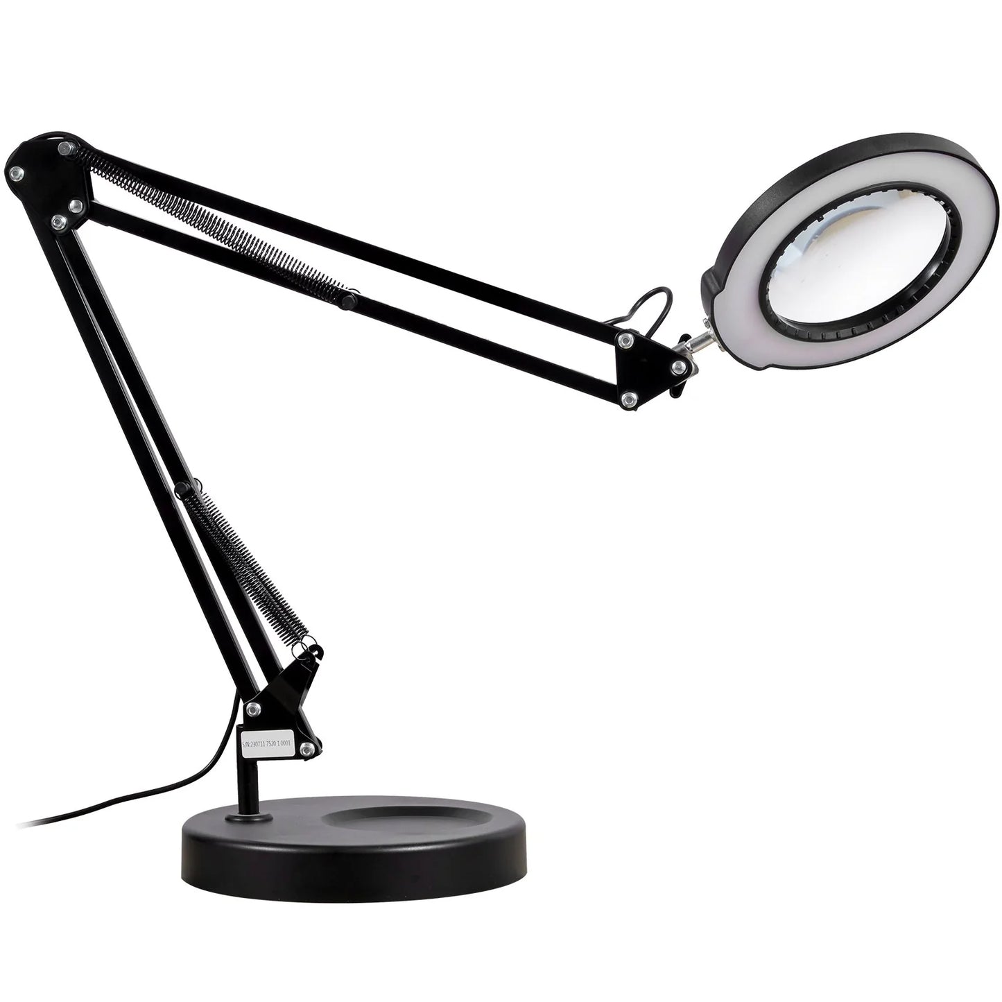 VEVOR Magnifying Glass with Light and Stand, 5X Magnifying Lamp, 4.3 Glass Lens, Base and Clamp 2-In-1 Desk Magnifier with Light, 64 LED Lights 5 Color Modes, for Close Work Reading Repair Crafts