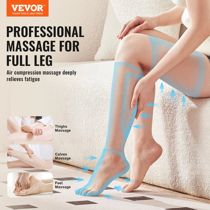 Revitalize Your Legs: VEVOR Air Compression Leg Massager for Ultimate Relaxation & Pain Relief - Perfect Gift for Parents!
