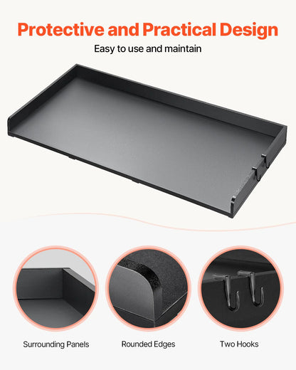 Washer Dryer Countertop, 27.5 Depth X 54 Width, Washer Dryer Wood Top for Laundry Room Organization with Edge Rails(Black)