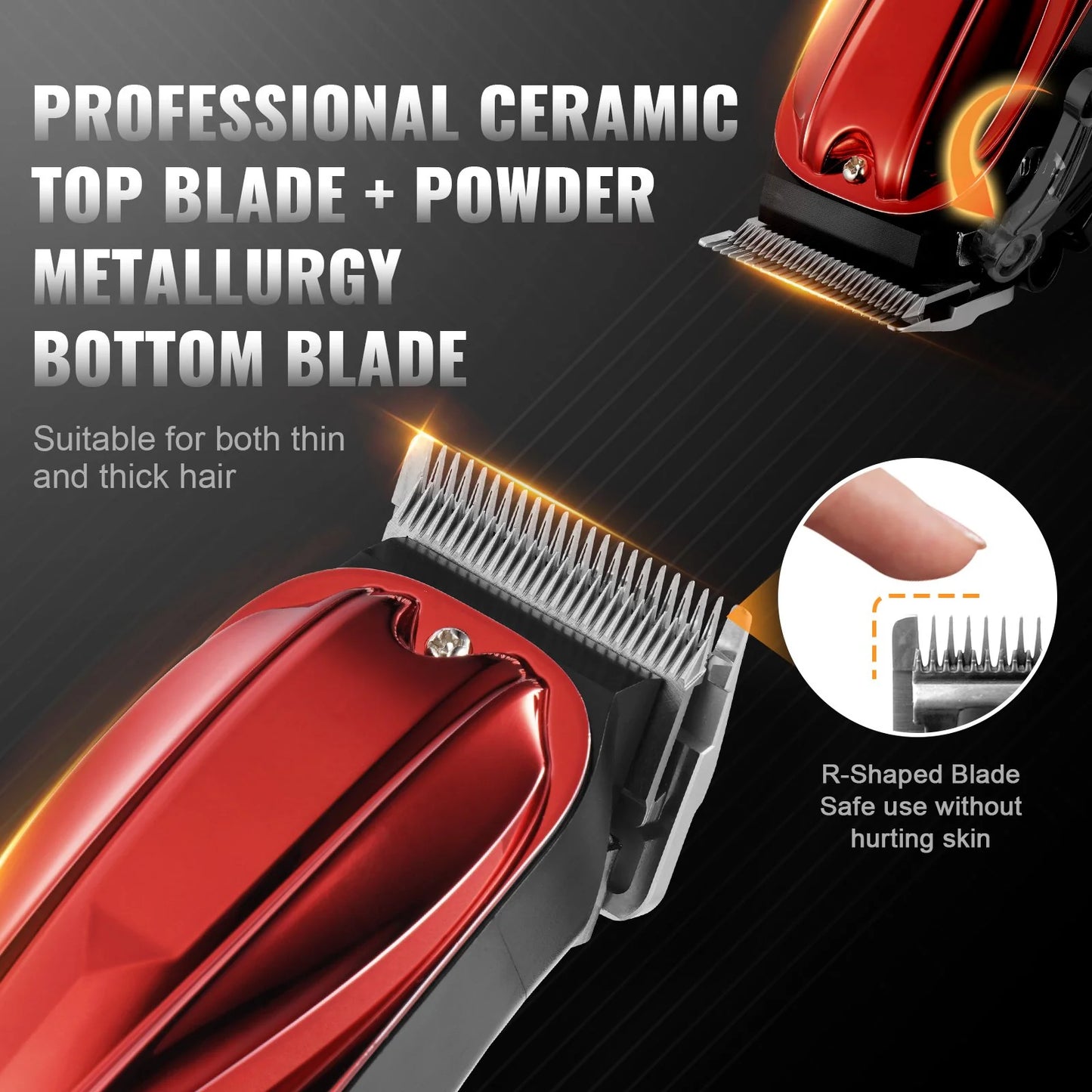 VEVOR Professional Hair Clipper for Men - High-Speed 6800RPM with LCD Display