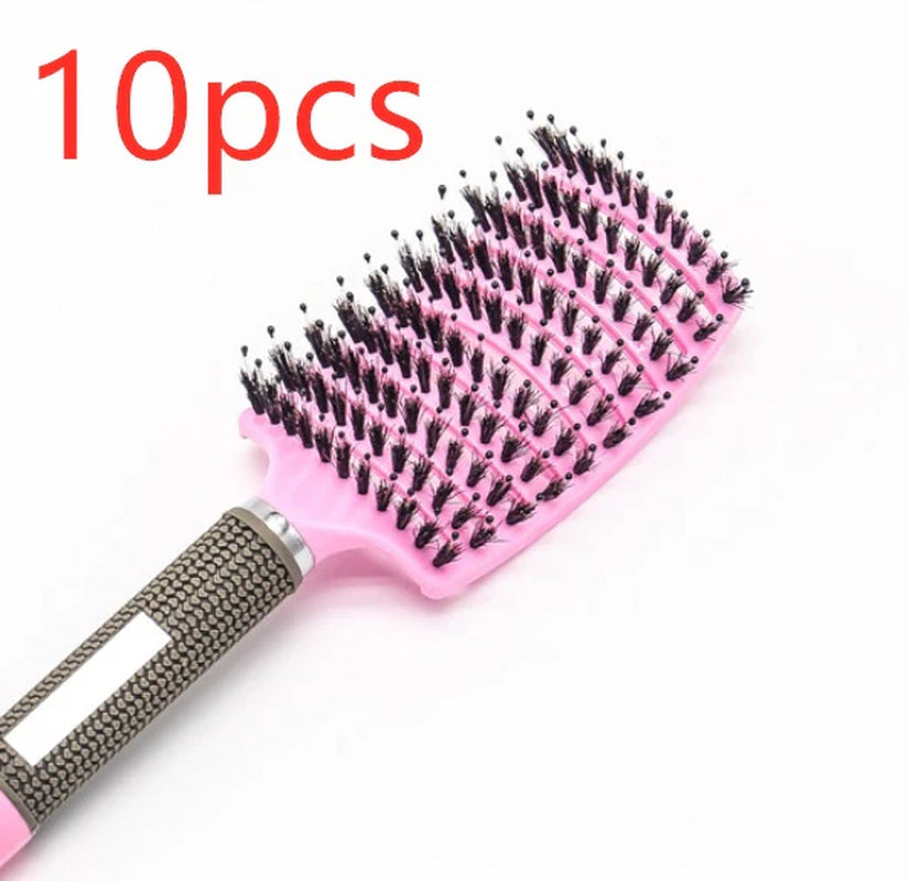 Hairbrush anti Klit Brushy Haarborstel Women Detangler Hair Brush Bristle Nylon Scalp Massage Teaser Hair Brush Comb