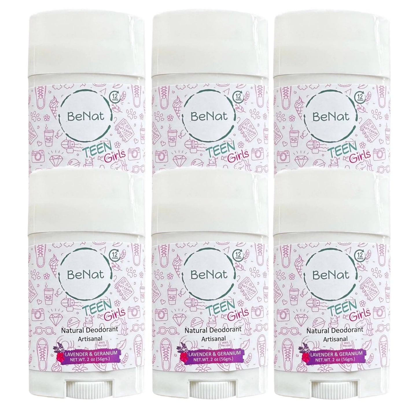 2-Pack All-Natural Deodorants for Kids & Teens