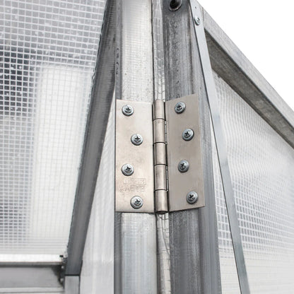 8’ X 13’ Greenhouse Grow Tent W/20 Mil Ripstop Leno Mesh PVC Cover, Galvanized Steel Frame, Roll-Up Windows, TMG-GH813