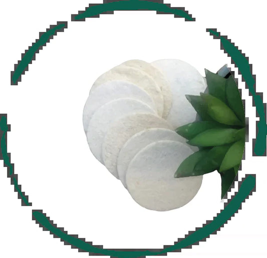 Natural Loofah Pads 5-Pcs