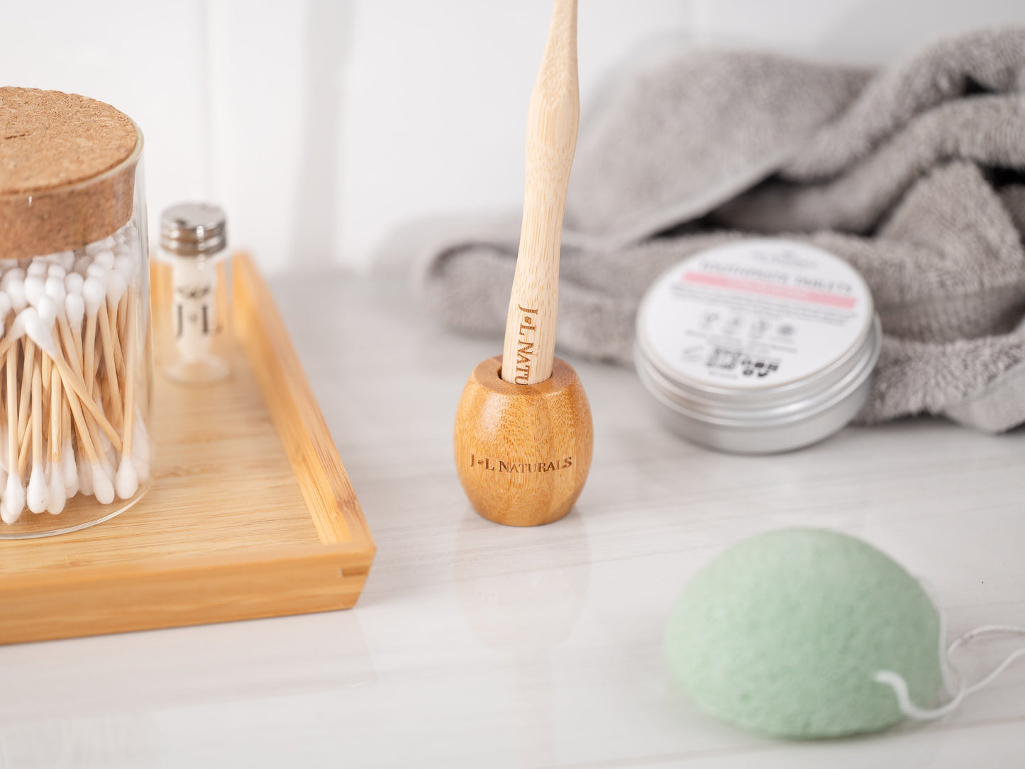 Wood Toothbrush Stand