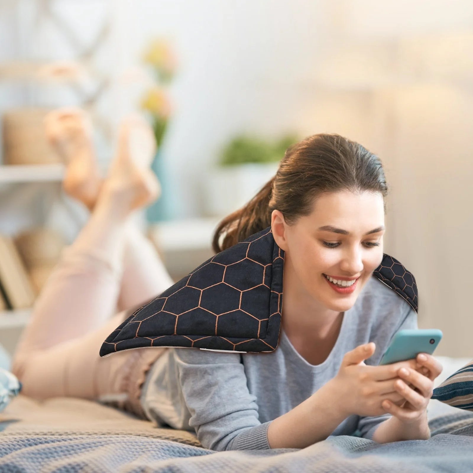 VEVOR Weighted Heating Pad with Far Infrared Therapy 12 X 24 in for Pain Relief