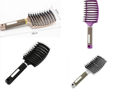 Hairbrush anti Klit Brushy Haarborstel Women Detangler Hair Brush Bristle Nylon Scalp Massage Teaser Hair Brush Comb