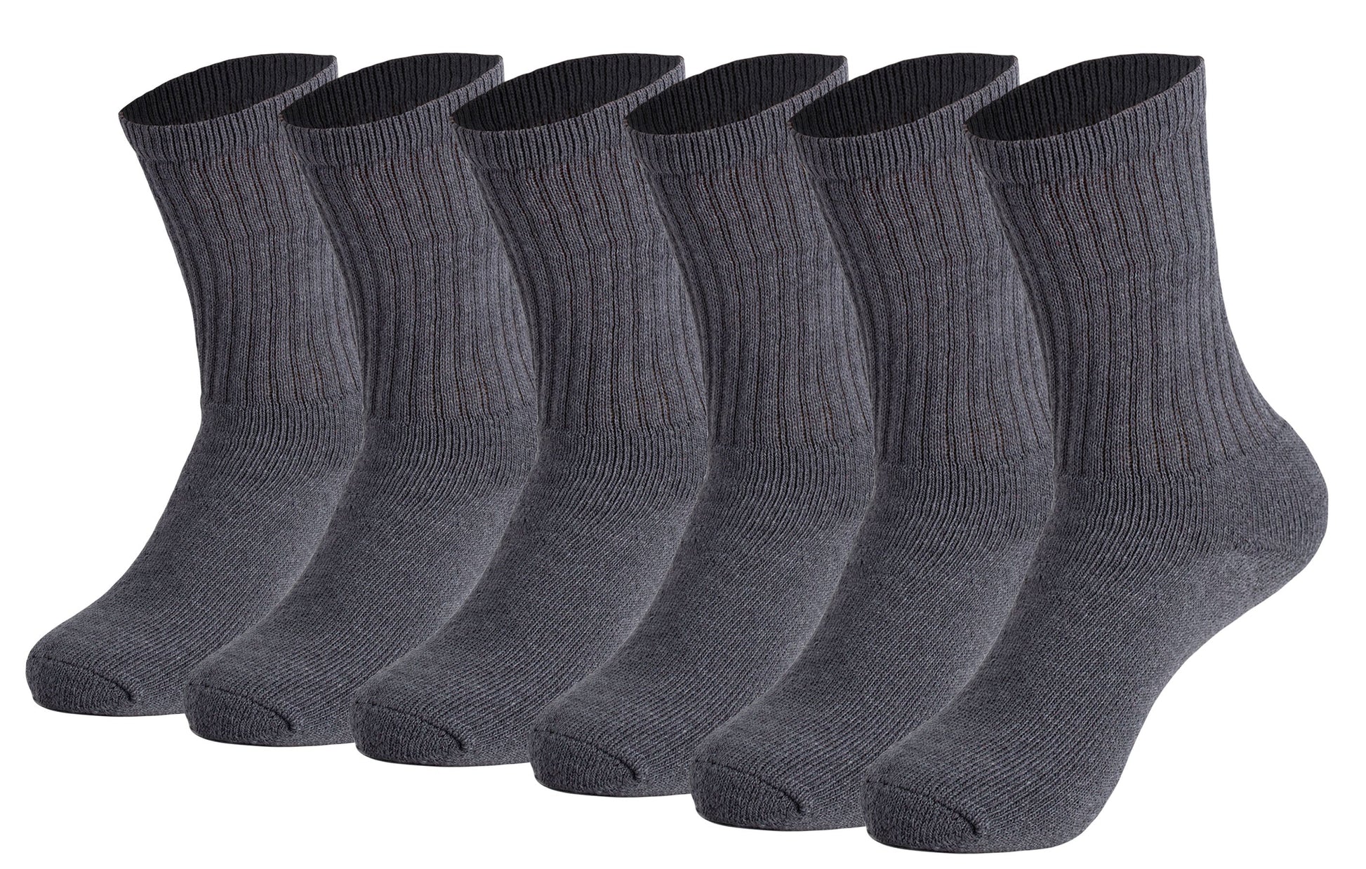 Men’S Cotton Crew Socks – 6 Pairs, Cushioned Sole, Breathable & Moisture-Wicking Athletic Sport Socks