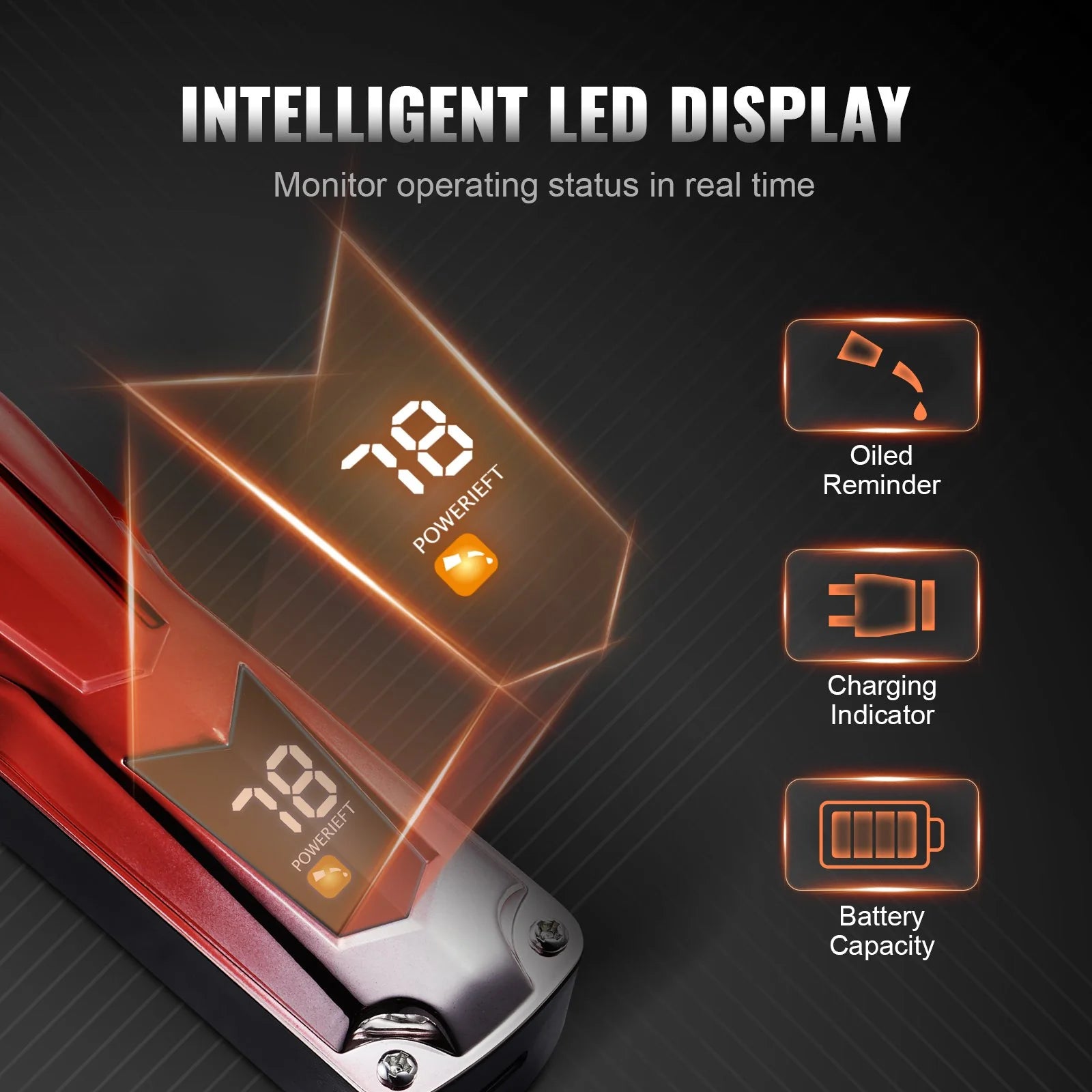 VEVOR Professional Hair Clipper for Men - High-Speed 6800RPM with LCD Display