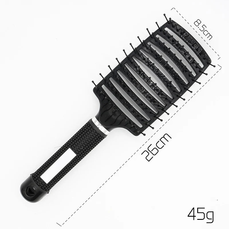 Hairbrush anti Klit Brushy Haarborstel Women Detangler Hair Brush Bristle Nylon Scalp Massage Teaser Hair Brush Comb