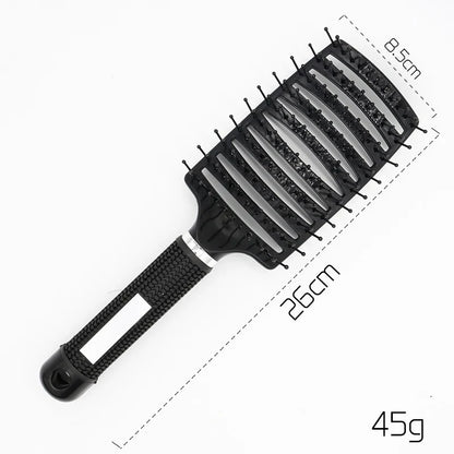 Hairbrush anti Klit Brushy Haarborstel Women Detangler Hair Brush Bristle Nylon Scalp Massage Teaser Hair Brush Comb