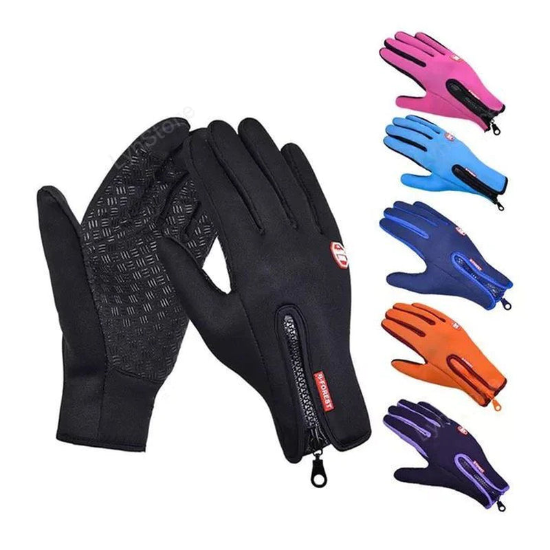 Heated Winter Gloves Touch Screen Riding Motorcycle Sliding Waterproof Sports Gloves with Fleece