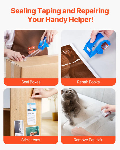 Clear Packing Tape 6 Rolls 25 Yards Clear Shipping Tape with Dispenser 2.7 Mil