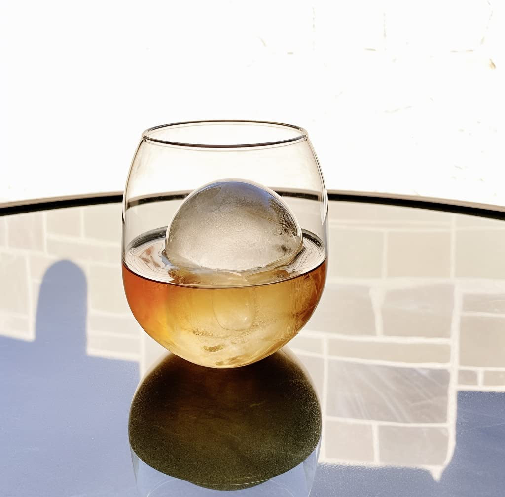 Ultimate Silicone Ball Ice Cube Tray - Perfect for Whiskey Lovers, Slow-Melting Molds for Elevated Cocktails, Easy Release, 100% No-Plastic Design - Ideal Gift Choice!