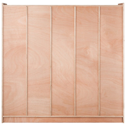 VEVOR Preschool Cubby Lockers 5-Section Plywood Birch Coat Locker 15MM Thickness Kids Locker for Home 48.4 Inch High Durable Classroom Lockers for Toddlers and Kids Commercial or Personal Use